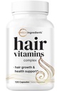 Kadınlar ve Erkekler için Mikrobiyo büyüme Vitaminleri, 120 Capsules | 14-in-1 Formula Biotin, Collagen, Keratin, Saw Palmetto & More | Tis, Fuller, Nourishes İncening & Kayıp Saç Desteği