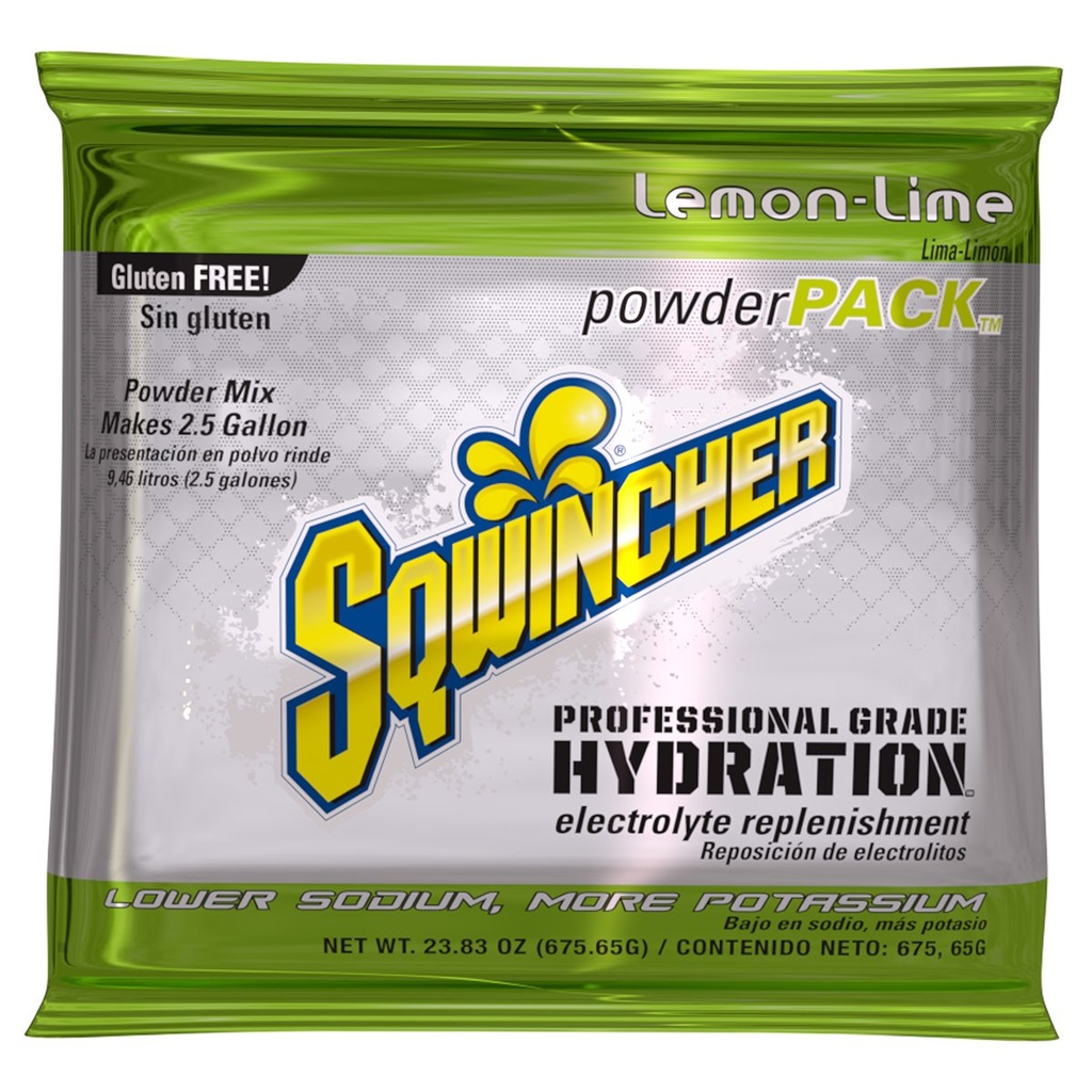 Sqwincher Toz Paketi | Lemon-Lime Flavored | Low Calorie | Low sodyum | Electrolyte Replenishment Hydration Drink Mix | Just Add to 2.5 Galons of Water | 23.83 oz Packet (Paket 32)
