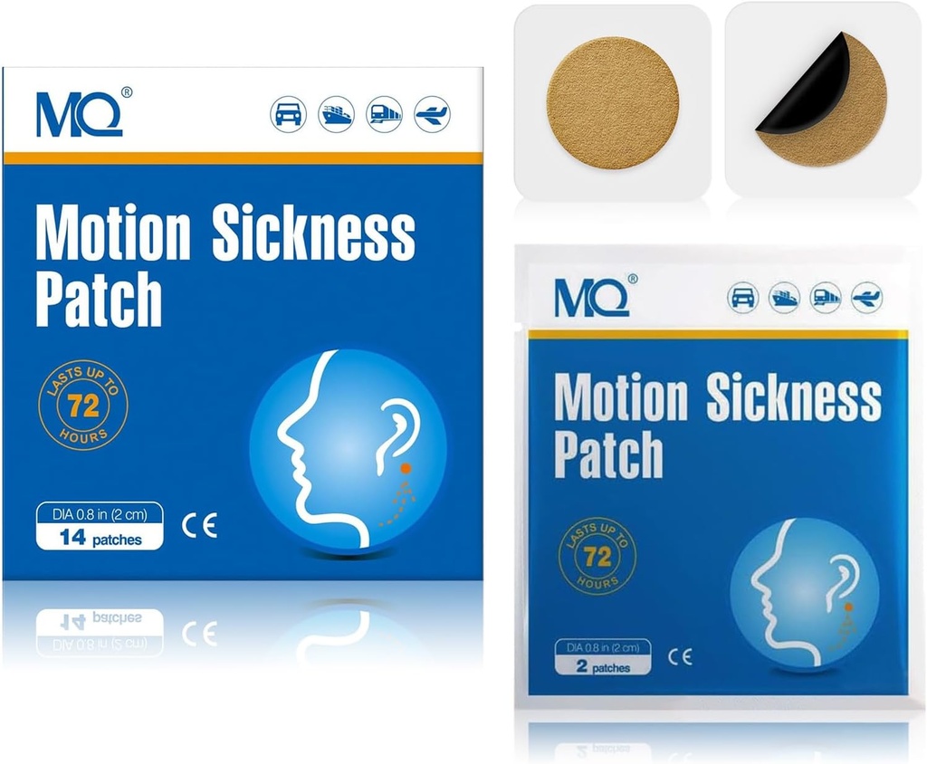 MQ 84. Hareket Hastalığı Drowsy, Sea Hastaness Patches for Cruise Travel Essentials, Water Patch Behind Ear for Car Airplane Altitude Hastaness, Long Last 72H