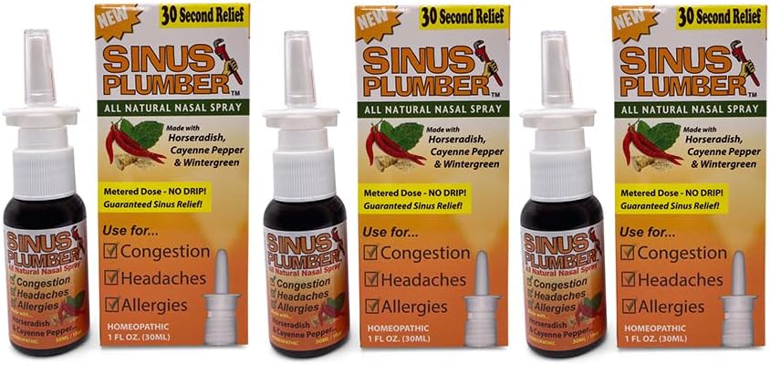 Sinus Plantber 3 Pack - Doğal Saline Nasal Mix with Capsicum Pepper and Wintergreen