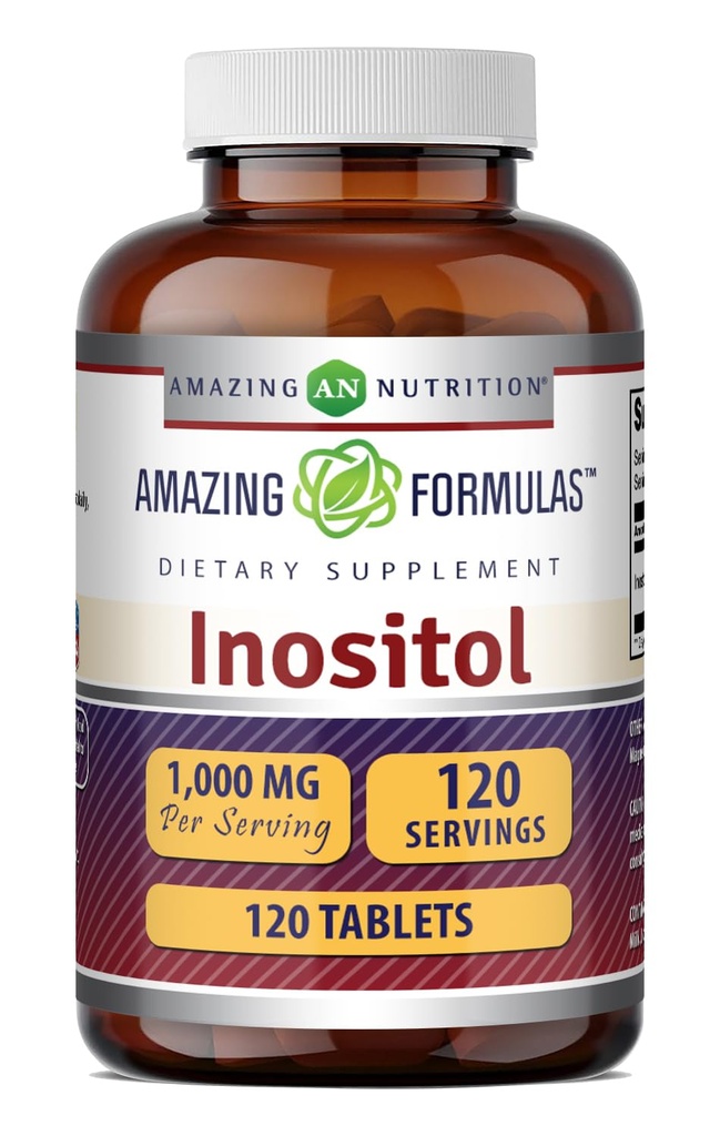 Amazing Formulas Inositol Tabletler Supplement | hizmet başına 1000 Mg | Vitamin B8 | Non-GMO | Gluten-Free | Made in USA (1 Pack, 120 Count)