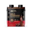 Optimum Beslenme Altın Standart Protein Shake, 24g protein, Protein Shake, Gluten Free, C for Immune Support, Chocolate, 11 Fl Oz, 4 Paketleme May Vary)