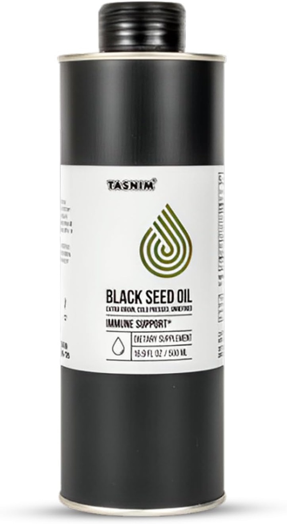 % 100 Etiyopyalı Siyah Zeytinyağı 16.9 Fl Oz - Soğuk Basınlı Siyah Tohum Yağı Immune Desteği, Yüksek Potency 5.7% - % 21 Thymoquinone Skin, Saç & Overll Health - Unrefined Black Cumin Tohum Yağı - Gluten Ücretsiz