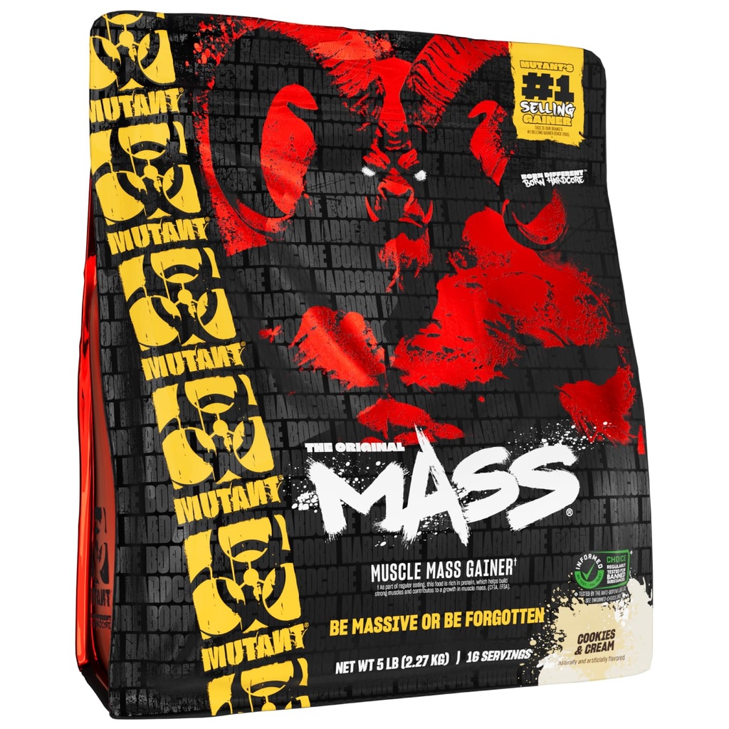 Mutant Mass | Kilo Mass Liger Protein Tozu - Mass kazanç için yüksek Calorie protein Toz - Çerezler ve krem - 5 Pound