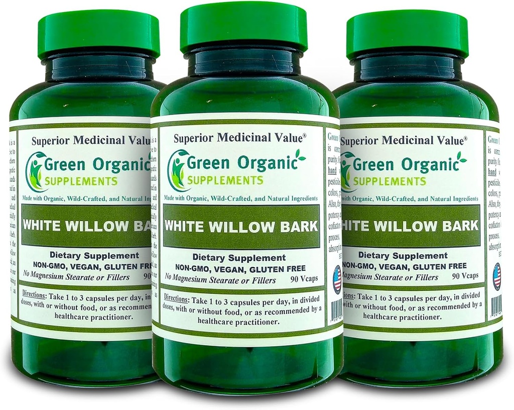 Beyaz Willow Bark Capsules | 710 mg | 90 Veg Caps Pain Relief - White Willow Bark Ekstraksiyon | Vegan, GMO & Gluten Ücretsiz | Anti-enflamatuar | Destekler Ortak Fonksiyonl (Pazarlama)