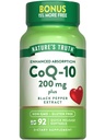 Nature's Truth CoQ10 200 mg Softgels | 92 Kont | Gelişmiş Aborpsiyon | Black Pepper Extract | Non-GMO & Gluten Free Supplement Supplement Supplement