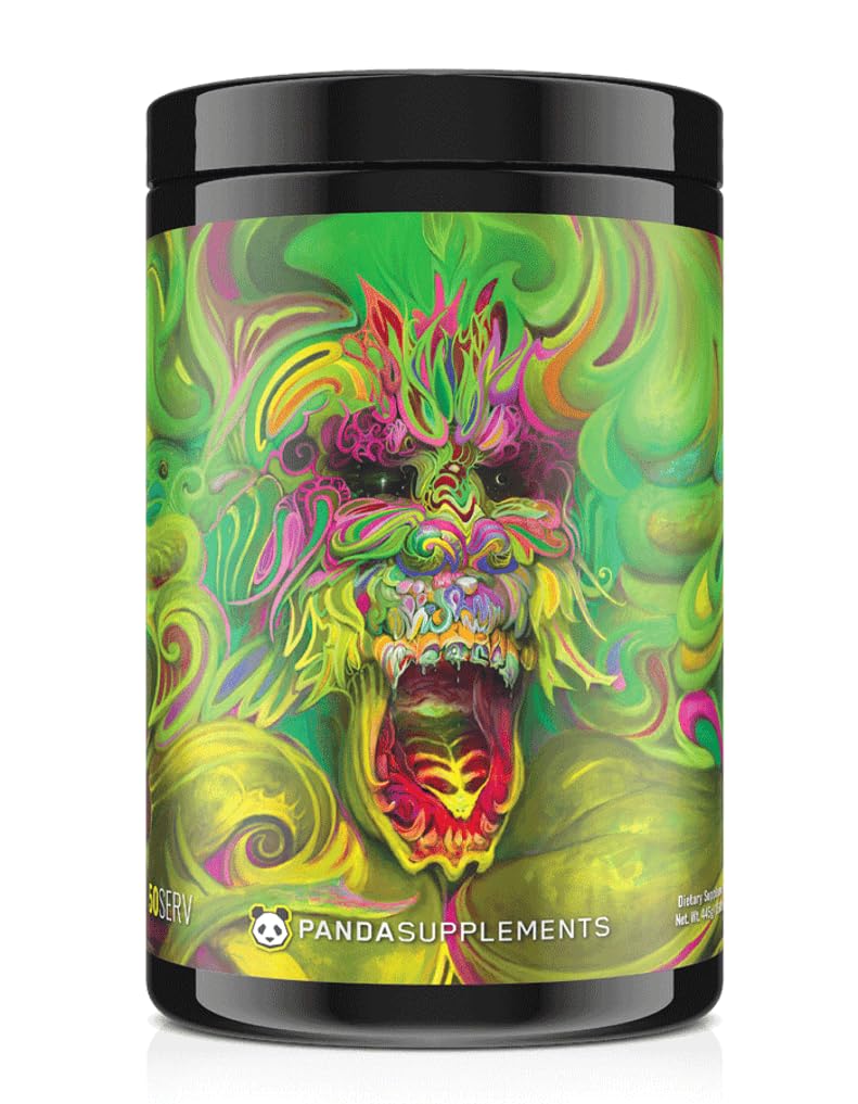 Yeraltı Bio LabsTM Panda Supps: Rampage, Extreme Pre-Workout, High Stim, maksimum pompa, Focus ve Enerji, (50 Hizmet) (Kiwi-Lychee-Pinapple Flavor AKA Goblin Juice)
