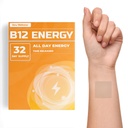 Veru Wellness B12 Energy Patch - Energy, Focus - B12, C, B6, Iron, Guarana ve Garcinia Cambogia - Dışsal Sadece 32 Count