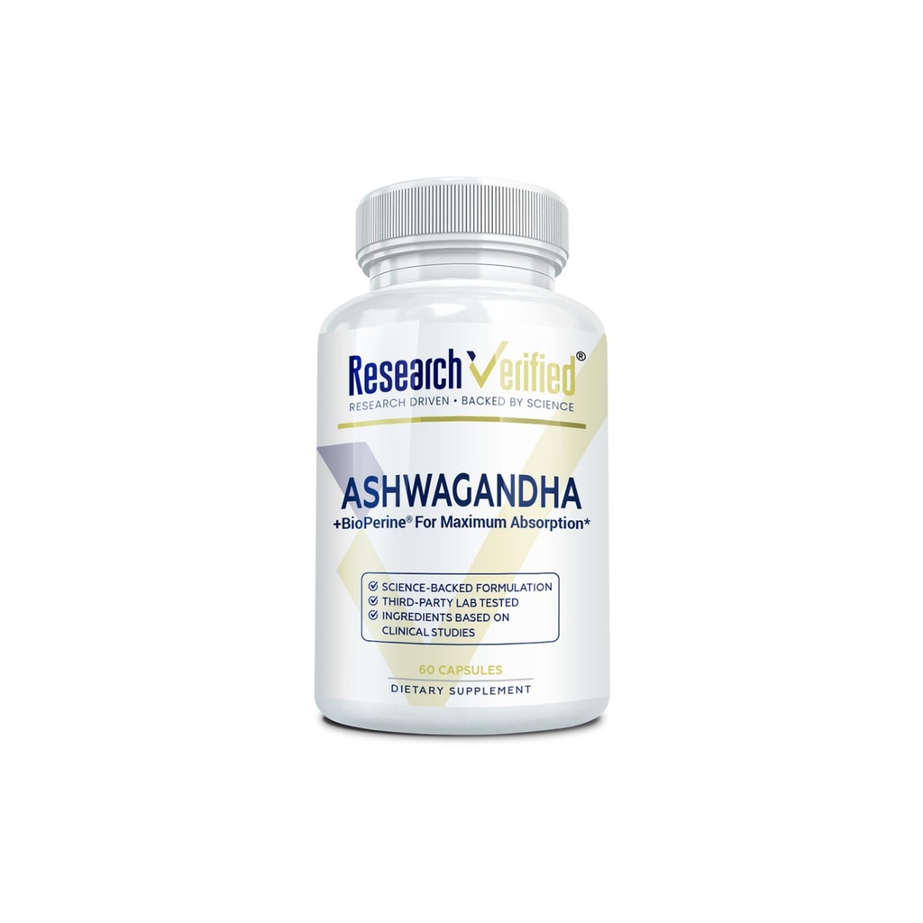 Araştırma Gerçekleştirilmiş Ashwagandha 1500 mg Bioperine ve Ginger Root ile maksimum Güçlü, Bilişsel Fonksiyonl - 60 Vegan Dostu Capsules (1 Şişe)