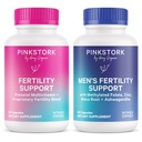 Pink Stork & Blue Stork His ve Hers Ferttitude Sche: Kadınlar için Fertness Supplements, Ferttitude Prenatal Vitamin, Vitex, Inositol, Folate, Vitamin B6, 60 Capsules