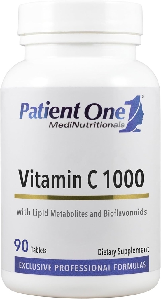 Hasta 1 Vitamin C 1000 mg | Destek Immune System Health * | Lipid Matrix Plus Bioflavononoyakları Gelişmiş Absorpsiyon için 90 Tablet