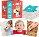 Action Videosu ile 80 Verb Kartları - Konuşma Terapisi için Doğru Kartlar - Verb Toddler Öğrenme Kartları Eylem Sözleri için Flash Kartları - Konuşma Terapi Oyunları için Resim Kartları