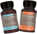 Endurance Products EPC Company NAD+ Niacinamid B3, Endur-Amide 500 mg 200 Tablet ve ENDUR-ACIN 250 mg Niacin - Genişletilmiş Serbest Vitamin B-3, 200 Tablet