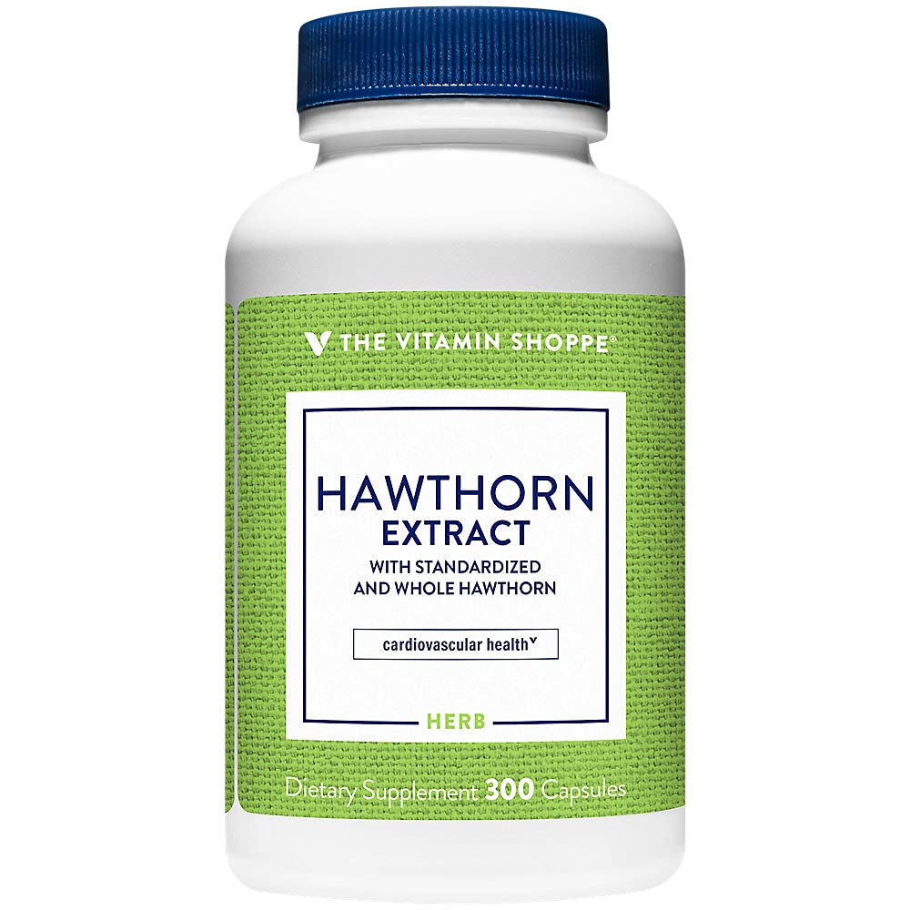Dükkan Vitamini Hawthorn, Standardized ve Whole Hawthorn ile, Cardiovascular Sağlığı Destekleyen Güçlü Antioksit, Destekler Hücre Sağlığı (300 Capsules)