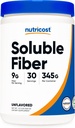 Nutricost ► Fiber (Unflavored) 30 Hizmet - Vegan, Non-GMO, Gluten Free