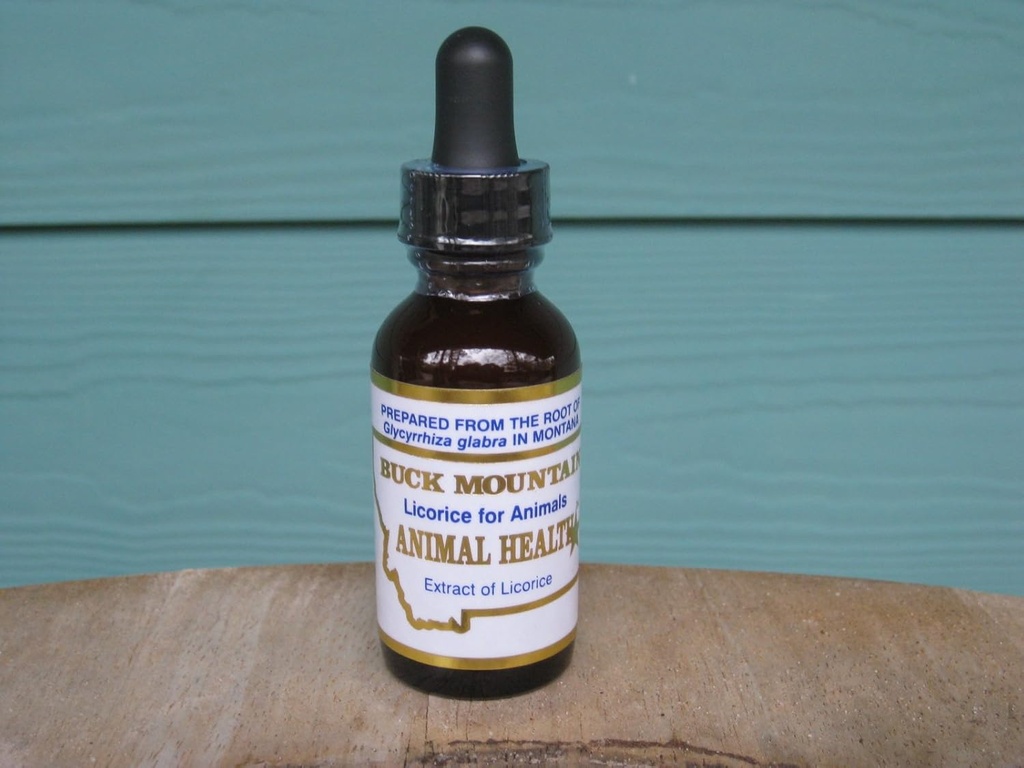 Buck Mountain Licorice Tincture for Animals- 1ounce by Carols Pet Cafe and Beyond