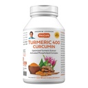 ANDREW LESSMAN Turmeric 400 mg - 60 Capsules -% 95 Curcuminoids Mükemmel Faydaları ve Aborpsiyonlar için Mükemmel Potency Kompleks, Yüksek Potency Standardized Extract, Small to Swallow Capsules - 95 Curcuminoids