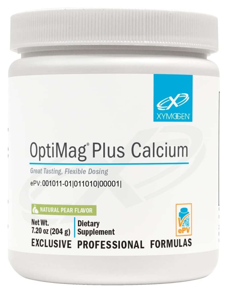 XYMOGEN OptiMag Plusdis - Büyük hacimli Magnezyum Tozu Calm Davranışlarını Desteklemek için, Sağlıklı Mood, Sağlıklı Bone + Muscle Function - Pear Flavor, Magnezyum Malate (7.2 oz) ile
