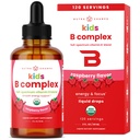 NutraChamps Vitamin B Complex for Kids, B1, B2, B3, B6, B7, B9 & Torch B12, Kids B Complex Liquid Drops Supplement, Energy, Focus, Metabolism, Natural Berry, 120 Hizmet
