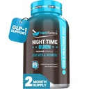 Herbtonics Night Time Burn & Sleep Complex Supports Overnight Metabolism, Stres Yardım ve Derin Uyku. Melatonin, Valerian ve Green Tea - Vegan Bedtime Kilo Yönetimi (60 Capsules)