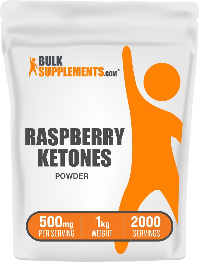 BulkSupplements.com Raspberry Ketones Toz - Raspberry Ketones Supplement, Antioksi Kaynağı - Enerji Desteği için, Gluten Free, 500 mg per Service, 1kg (2.2 lbs) (Paket 1)