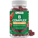 B Complex Gummies with Vitamin C – Great Tasting 1 a Day Energy & Nervous System Support for Yetişkinler – Vegan, Kosher, Non-GMO Vitamin B Kompleks Gummies with B12, B6, Niacin & Folic Acid – 70 Kont