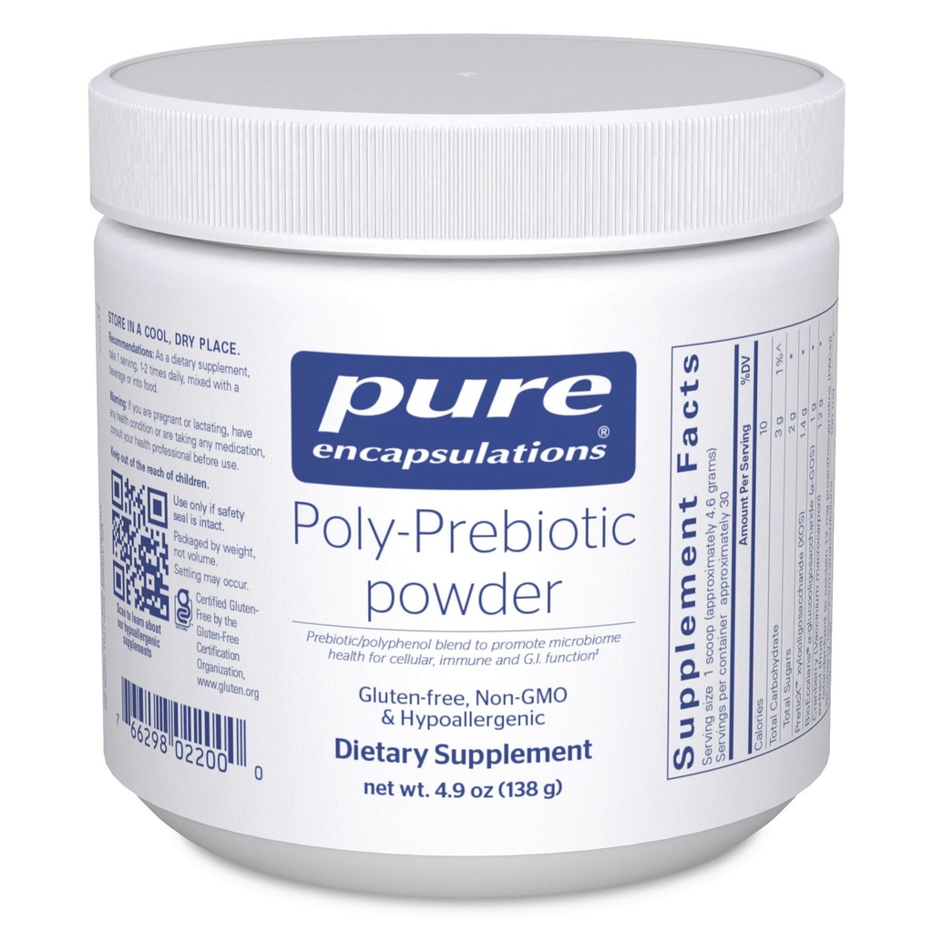 Pure Encapsulations Poly-Prebiyotik Toz | Hedefler Akkermansia Muciniphila'yı GI bariyer Fonksiyonlu Desteklemek için | 4.9 Ounces