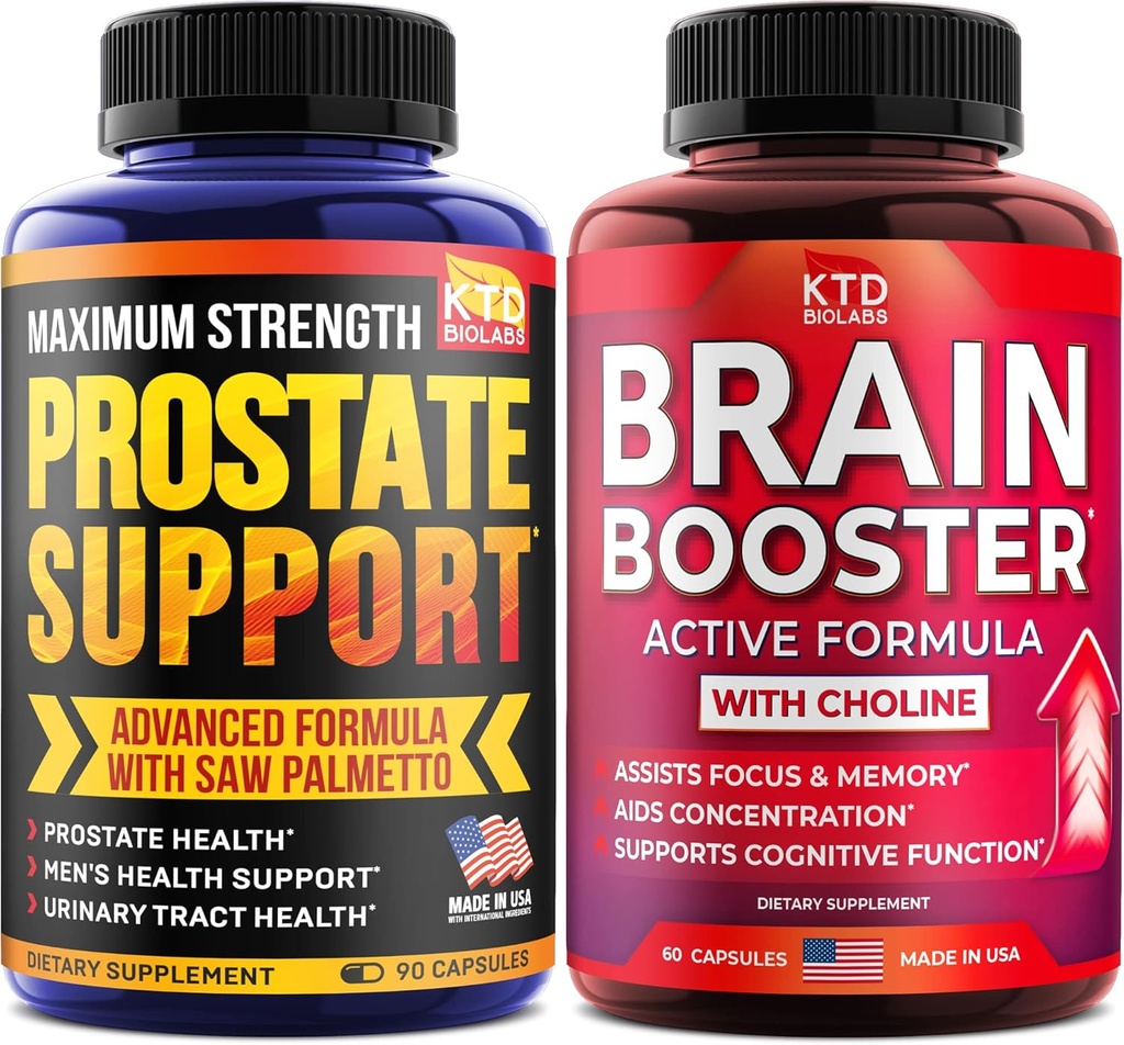 Erkekler ve Nootropic Beyin Desteği Desteği Desteği Desteği - ABD'de Made in - Saw Palmetto Capsules - Bacopa Monnieri & DMAE Supplement Supplement