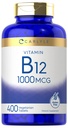 Carlyle Vitamin B12 1000 mcg | 400 Tabletler | Vegetarian, Non-GMO, Gluten Free Supplement