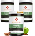 ACTIVATEDYOU Morning Daily Wellness Greens Superfood Drink Mix for Gut Health w / Prebiyotiks, Probiyotiks, Antioksis, Green Superfoods, 10 Milyar CFUs (3 Pack, Apple Cinnamon)