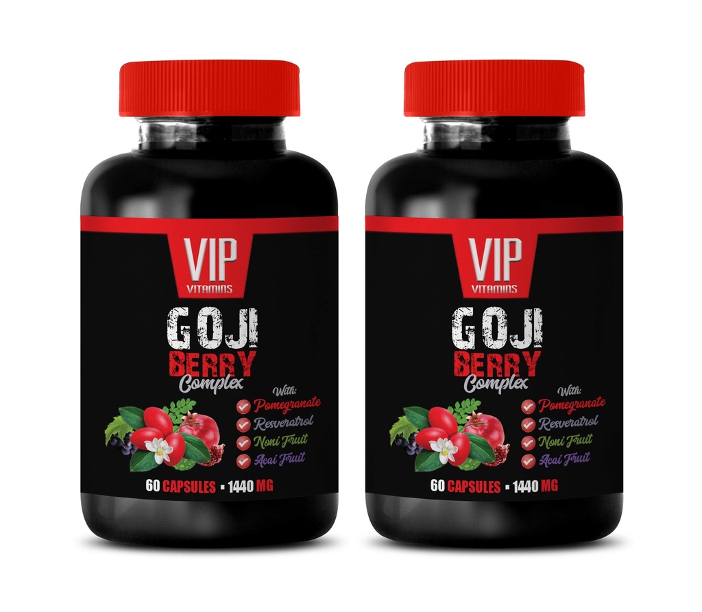antioksidan takviyesi - GOJI BERRY COMPLEX - GEREGRANATE, RESVERATROL, NONI, ACAI - Pomegranate vitaminler - 2 Bot 120 Caps