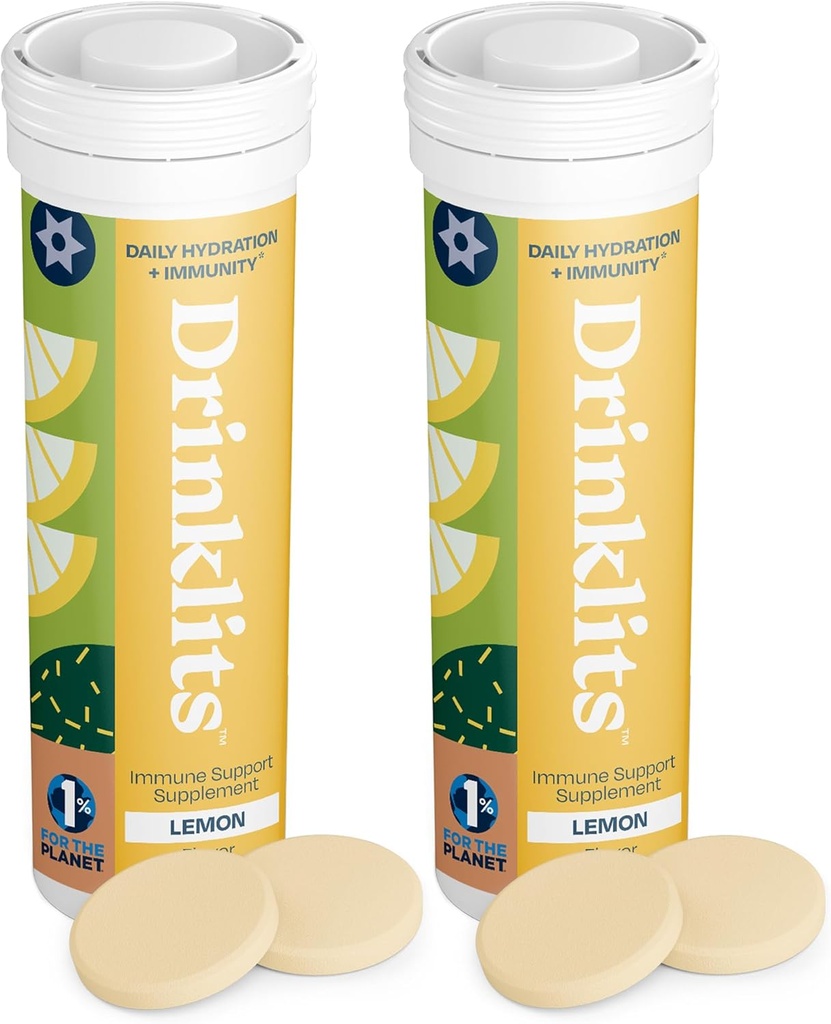 Immune Support Tabletleri (2) Tube Sche | Daily Immunity - 0g Sugar - Vitaminler - Elektrolytes - Herbal Mix | 20 Hizmet - Tubeline 10 Tablet