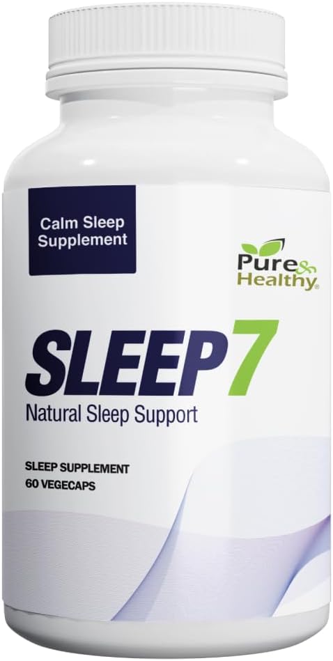 Saf & Sağlıklı Uyku7 Doğal Uyku Desteği w/Magnesium glycinate, Melatonin, L-Theanine, Valerian, Lemon Balm, GABA ve Tutku Çiçek Çiçek