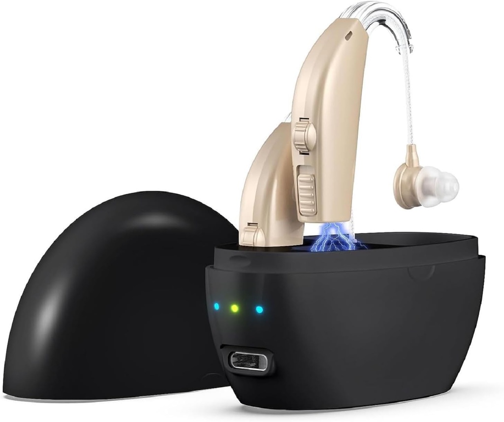 Kullre İşitme Aids, Gürültü Cancelling ve Volume Control ile Seniors için işitme Aids, Şarj Vakası Eksikliği ile işitme Yardımları