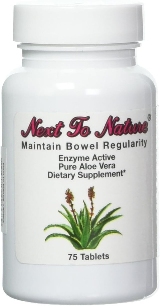 Doğa Tabletlerine Sonraki: Herbal Aid to Regularity, Pure Aloe Vera Diyeter Supplement, 75 Tablet