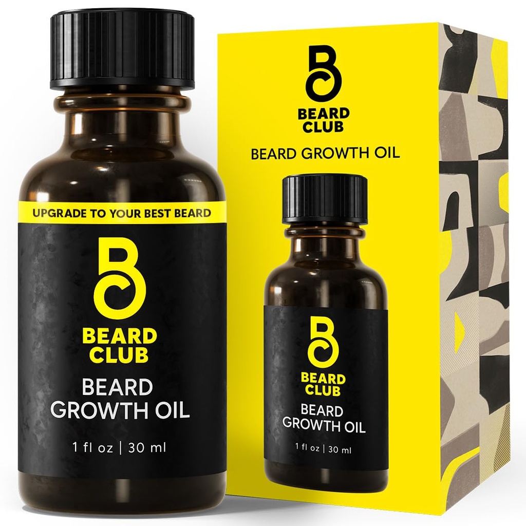 Ayıd Club - Doğal Castor, Coconut ve Aokado'nun bir kanını yetiştirmek için Ayılar, Fuller Beard, Patches ve Stimulate Healthier Yüz Saç Büyümesi Büyüme Serum with Natural Castor, Coconut and Aokado to Grow a Lazer, Fuller Beard, Fill in Patches and Stimulate Healthier Face Hair growth