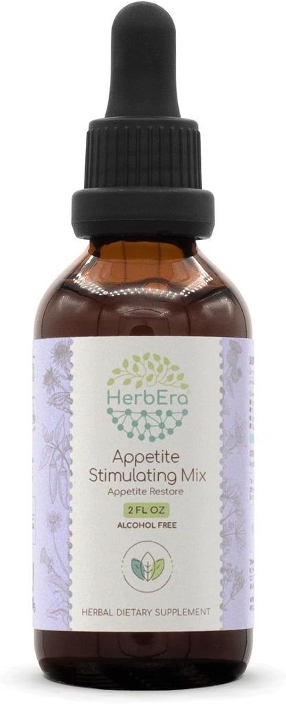 Appetite Stimulating Mix B60 Alkol-Free Extract Tincture,Concented Liquid Drops Natural Burdock Root, Centaury, Fennel Tohum, Cayenne Pepper, Dandelion, Butle, Appetite Restore 2 Fl Oz