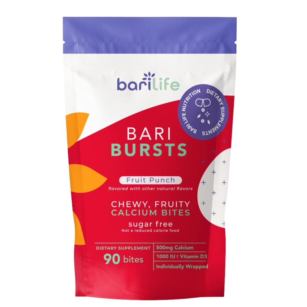 Mikrobiyolojisi 1000 IU Vitamin D3 - Bariatrik Hastalar için ideal - BariBurst by Bari Life (Fruit Punch)