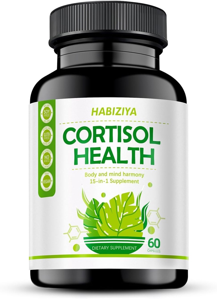 Magnezyum Glycinate Ashwagandha Rhodiola Rosea 15in-1 Gelişmiş Cortisol 60 Kont 2 Ay Supply