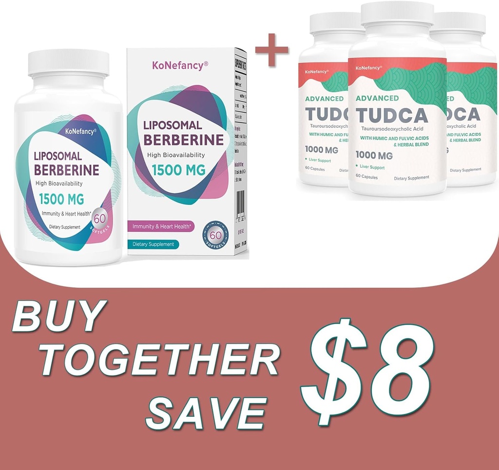 Sağlıkınızı TUDCA Kompleksi 3Pack ve Liposomal Berberine 1500 mg ile optimize edin
