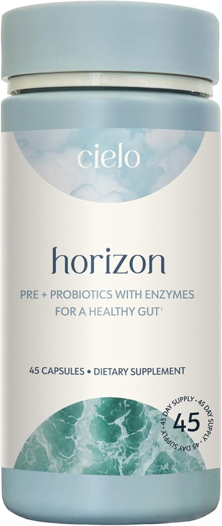 Cielo Daily Horizon Prebiyotiks - Erkekler ve Kadınlar için Probiyotikler - Günlük Probiyotikler 20 Milyar CFU yetişkinler için Gut Health - Contains Digestive Enzymes Meeting for Digestion of Nutrients (45 Day Supply)