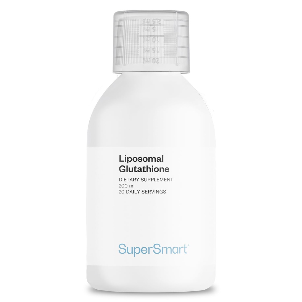 Supersmart - Liposomal Glutathione günde 900 mg (Yüksek Potency) - Yüksek Biyo kullanılabilir Glutathione Form - Vitamin C | Non-GMO & Gluten Free - 200 ml - 20 Servisler