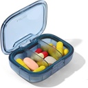 3 Karşılaştırma Pill Box, Moisture Kanıt Pill Case, Travel Pill Organizer for Pocket Purse, Daily Portable Medicine Vitamin Box, Fish Oil Box, Supplement Box