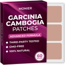 MONIER Garcinia Cambogia Patches ( 60'ın paketi) - Kadınlar ve Erkekler için% 100 Doğal Patch - B12 & Pyum - Enerji, Focus & Body Support - Gelişmiş Formula