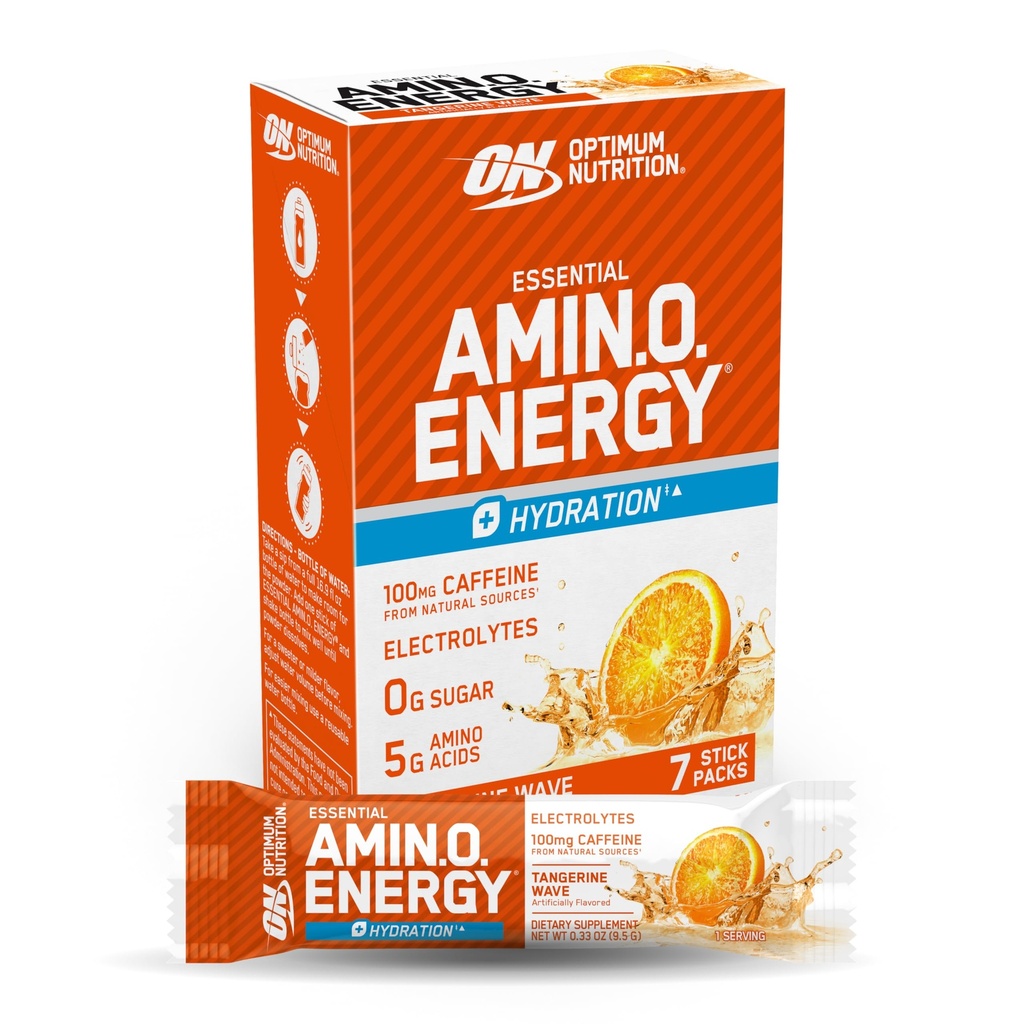 Optimum Beslenme Temelleri Enerji Plus Elektrolytes Stick Packs, Enerji Toz, Tangerine Wave, 7 Count
