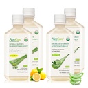 AloeCure Organik Aloe Vera Juice - 4 Şişe Örnek Paketi - Lemon & Natural Flavor, 4x500 ml