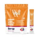 Voli Energy Drink Mix Packets | Natural Pre-Workout Powder with Green Tea Caffeine & B Vitamins, Amino Acids & Electrolytes for Sustained Focus, Hydration & Clean Energy | No Added Sugar, 15-Count
