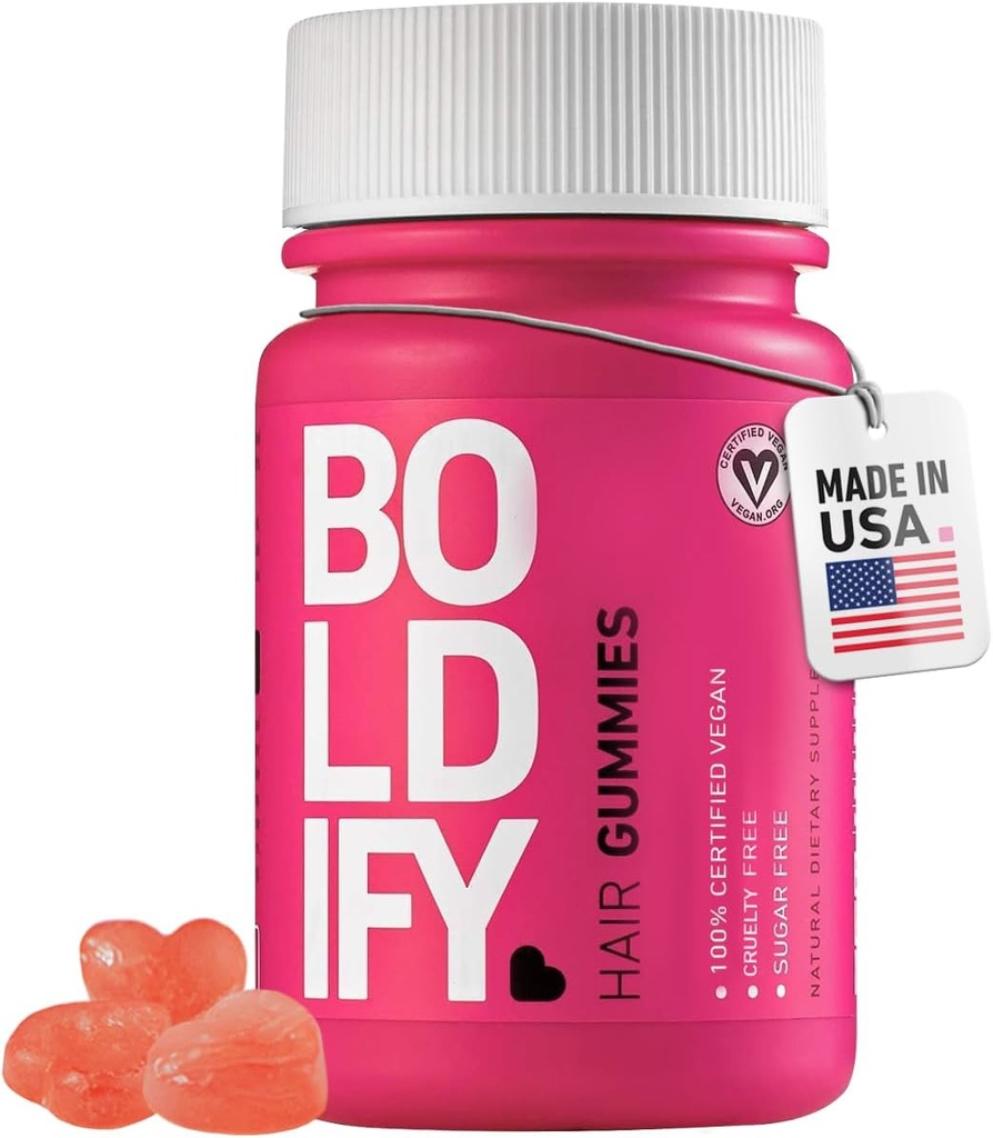 Saç Büyüme Gummies - Sugar-Free Biotin Gummies - Hızlı Davranışlı Vegan Vitaminler Skin, Nails ve Saç - 5000mcg Biotin /Serving, 30-Day Supply - Natural Strawberry Flavor