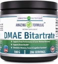 Amazing Formula DMAE Bitartrate Toz Supplement | 100 Grams | 286 Hizmet | No-GMO | Gluten-Free | Made in USA