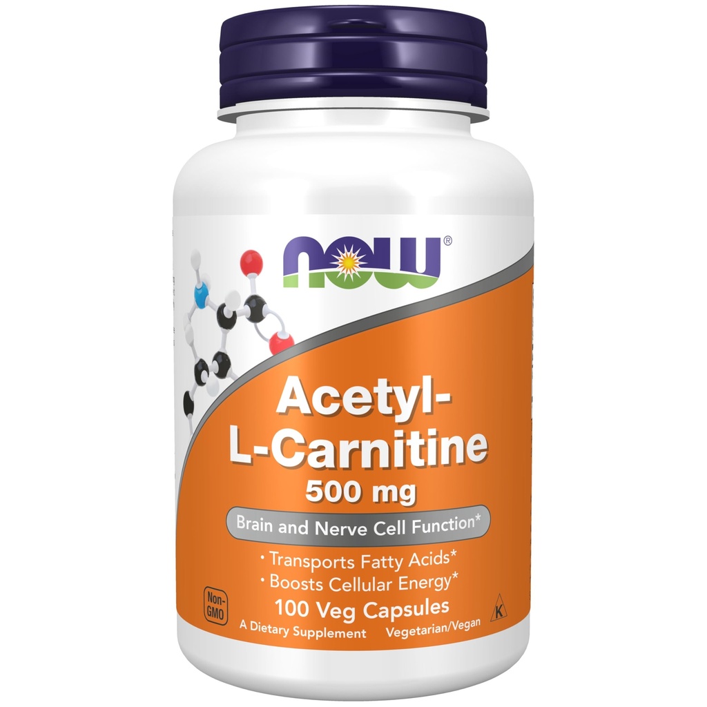 Şimdi Tamamlar, Acetyl-L Carnitine 500 mg, Amino Asit, Beyin Ve Sinir Hücre Fonksiyonlu*, 100 Veg Capsules